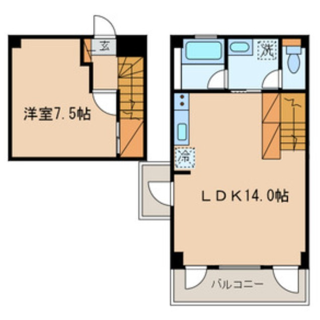 スペースＳの間取り|間取りです。