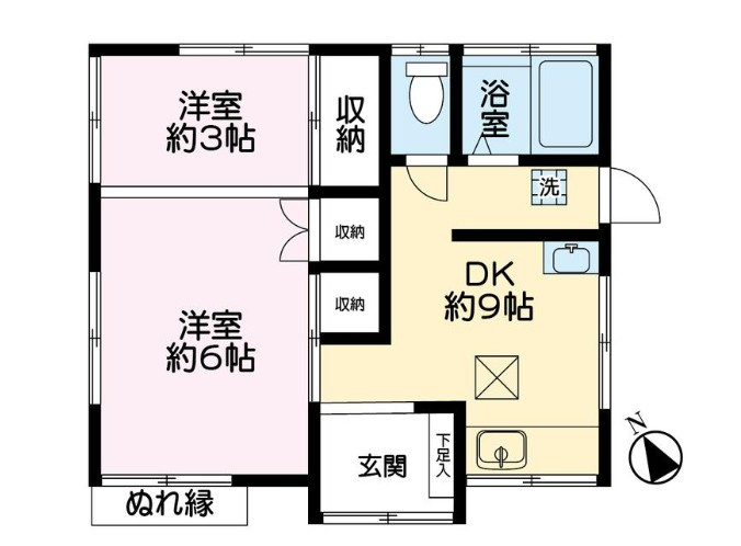 上原アパートの間取り