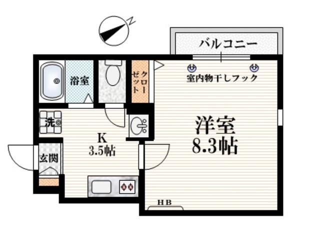 グリーンヒルズの間取り|【間取り】角部屋
