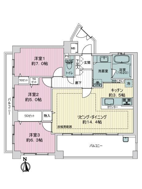 ライオンズ港北ニュータウンオーセンティックハウスの間取り
