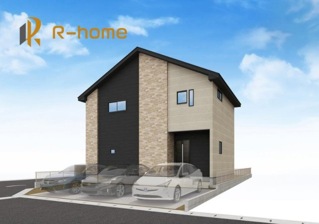 ひたちなか市外野1期　新築戸建て　1号棟の外観パース|2027年1月完成予定！近隣の同仕様完成物件をご見学いただけます♪
