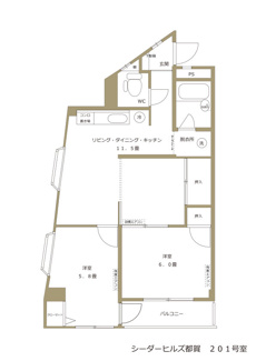 【間取り】 | シーダーヒルズ都賀