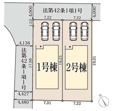 【区画図】 | 本堅田５丁目　分譲2区画2号棟
