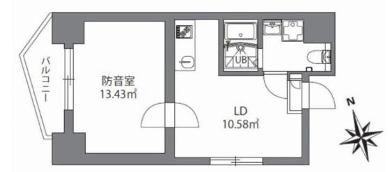 アズミュージック新宿御苑の間取り