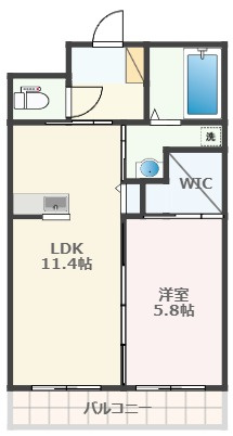 熊本市西区花園３丁目の賃貸マンションの間取り