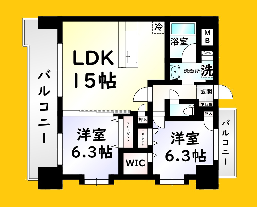 グランヒルズ戸畑の間取り