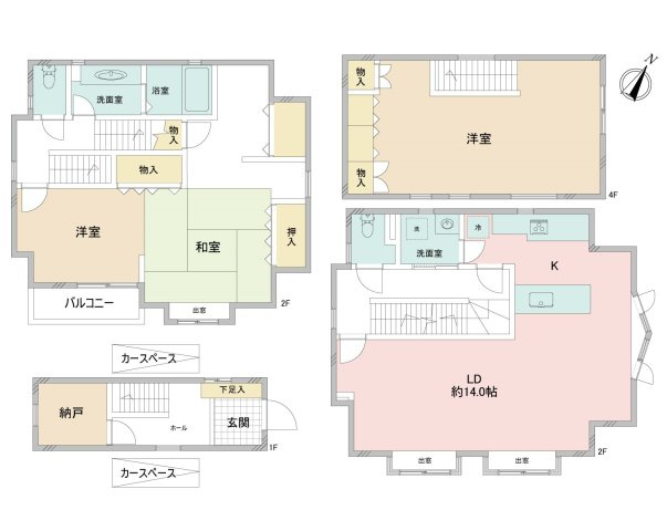 港区西麻布　中古戸建の間取り