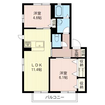 【間取り】 | Village Kazn二番館(ヴィレッジカズンニバンカン)