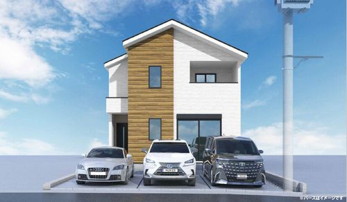 【仲介手数料０円】平塚市榎木町1期　新築一戸建ての外観パース|平塚市榎木町1期　新築一戸建て
