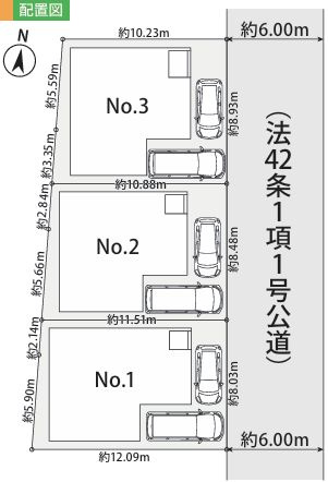 厚木市妻田西2丁目新築戸建て　2期№1の区画図|区画図「厚木市妻田西2丁目新築戸建て 」