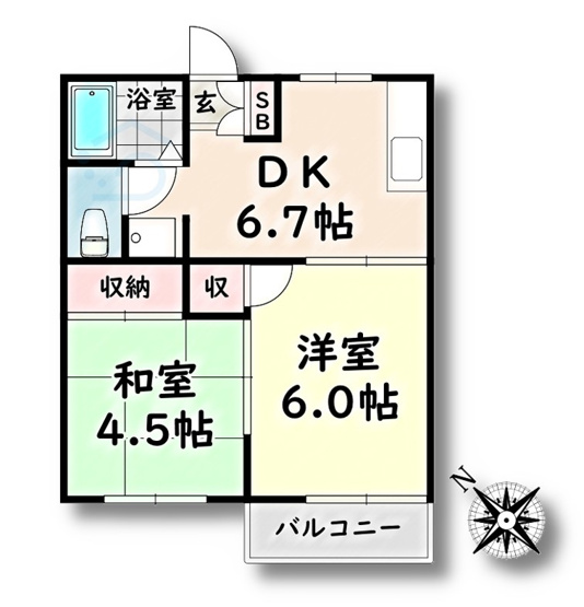【間取り】 | コーポ牧野【名古屋市賃貸・都市ガス】