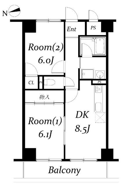 アルデール三郷Ｃ棟の間取り