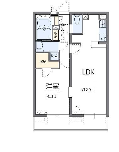 レオパレスエムエムワンの間取り|間取りです。