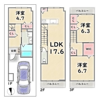 【間取り】 | 右京区太秦堀ヶ内町