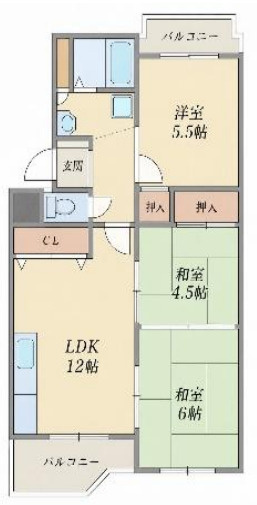 村上ハイツの間取り