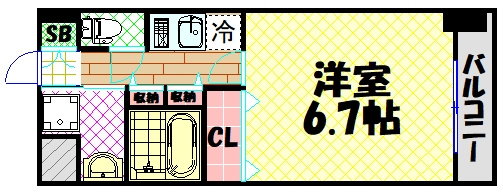 【間取り】 | エスリード弁天町南