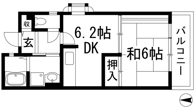 【間取り】 | アルビス五月ヶ丘108号棟