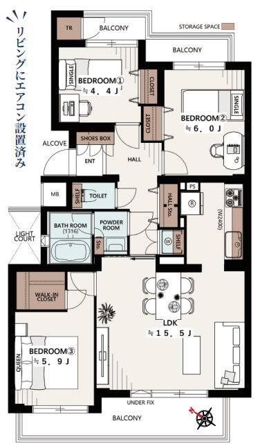ヒルトップ菊名の間取り