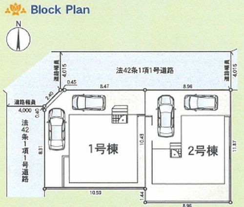 【仲介手数料０円】平塚市徳延第9　新築一戸建て　全2棟の区画図|平塚市徳延第9　新築一戸建て　全2棟