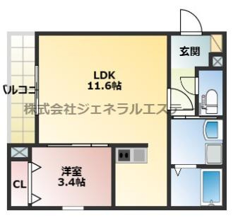 ジーメゾン四條畷の間取り