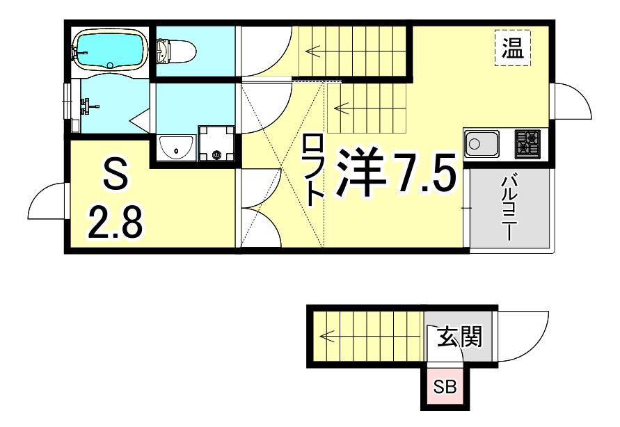 ルシエール東難波の間取り