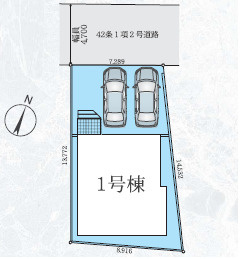 茅ヶ崎市香川２期　新築戸建　全１棟の区画図