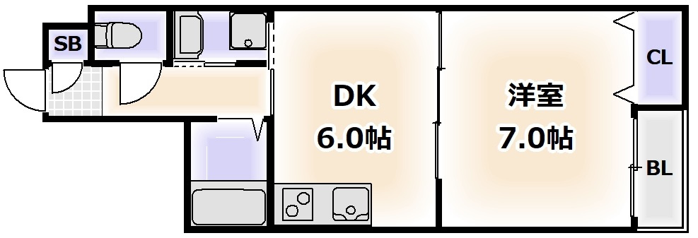 長居コーポの間取り