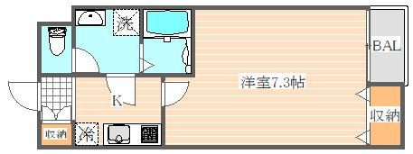 リブレア吉塚南B棟の間取り|使いやすい間取りです。