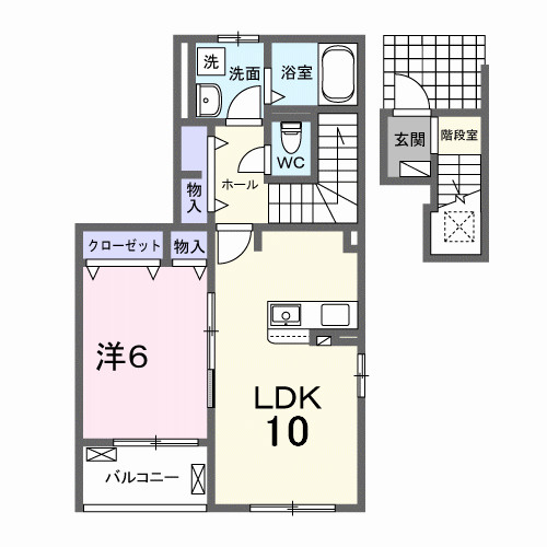 サンローラYの間取り|使いやすい間取りです。