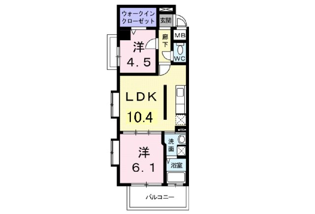 ファルフォーレ博多の間取り|使いやすい間取りです。