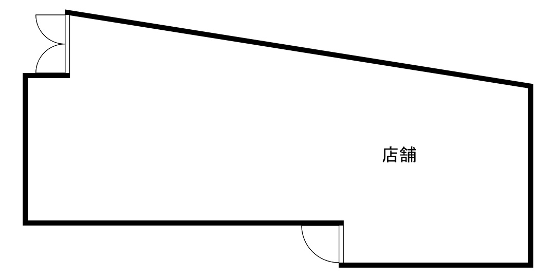 大阪市阿倍野区西田辺町１丁目の店舗事務所の間取り