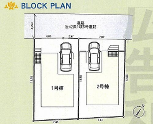 【仲介手数料０円】小田原市蓮正寺第18　新築一戸建て　全2棟の区画図|小田原市蓮正寺第18　新築一戸建て　全2棟