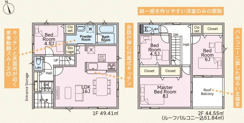 糸満市名城　第1（全2棟）の間取り|2号棟　3080万円