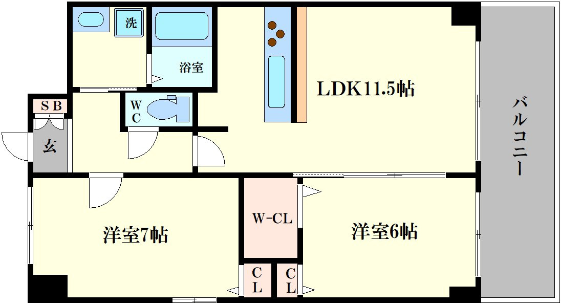 エーデル深江橋の間取り