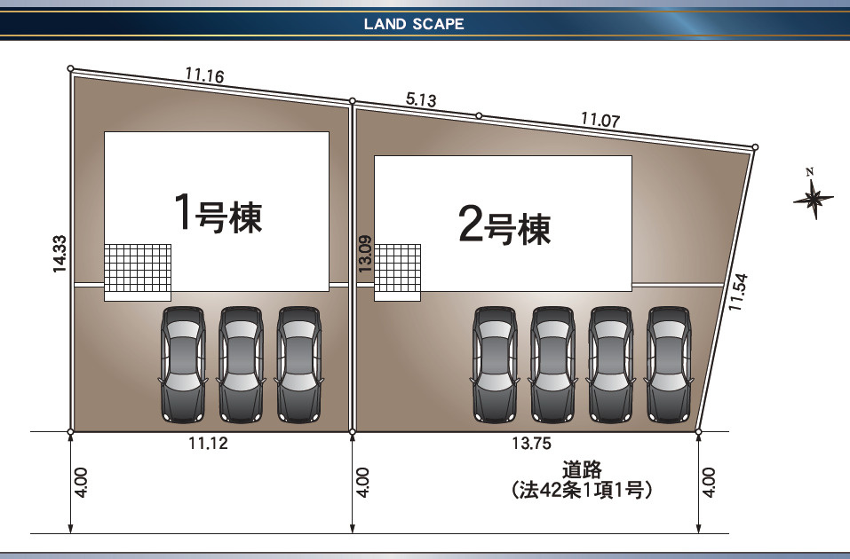 クレイドルガーデン 鳴門市撫養町黒崎第1の区画図