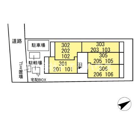 アクシス八幡の区画図