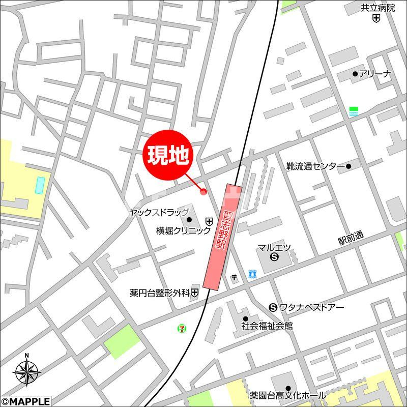 ミリアビタ習志野駅前の地図