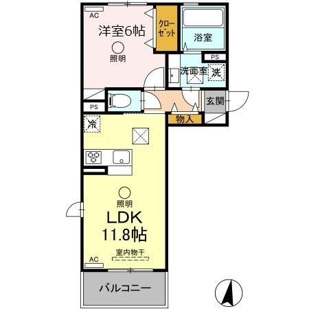 Lavie  belle(ラヴィ ベール)　A棟の間取り