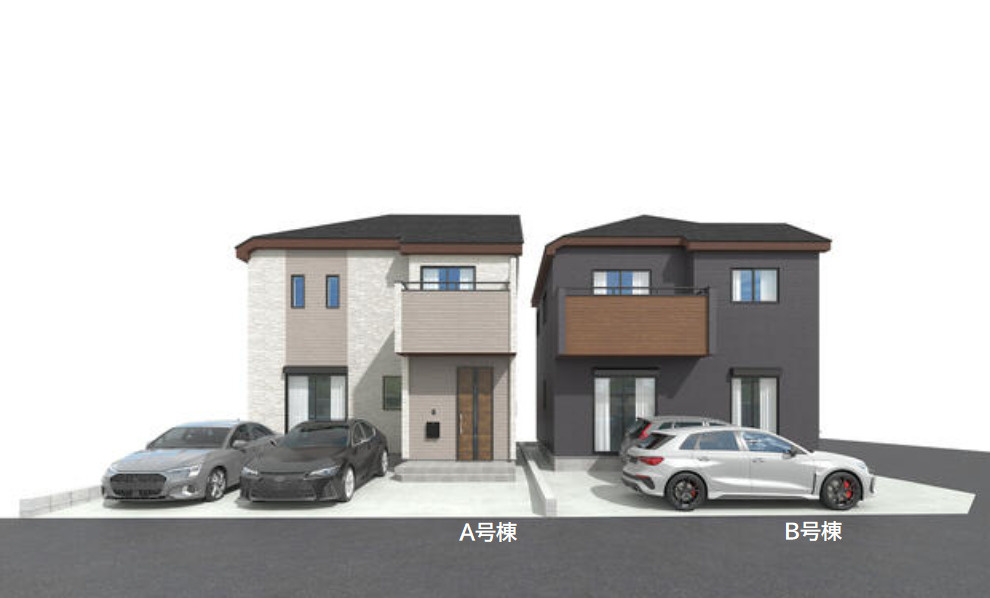 神戸市西区玉津町高津橋新築戸建B号棟の外観パース|イメージ図。実際の仕様、外観等異なる場合があります。