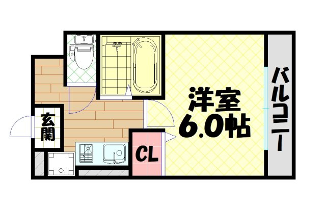 【間取り】 | ヴィレッジリバー千日前