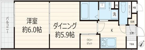 フォセット幡ヶ谷の間取り