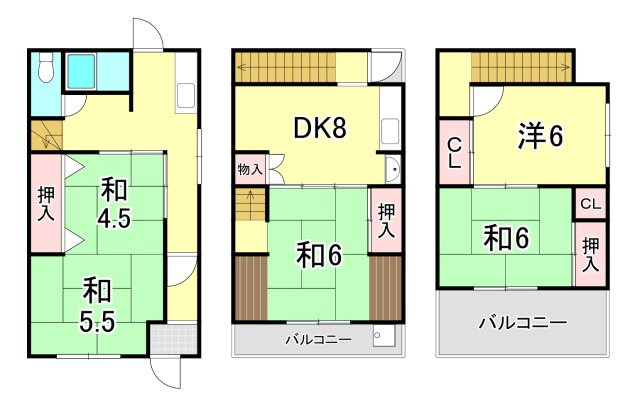 貸家　西宮市樋ノ口町の玄関