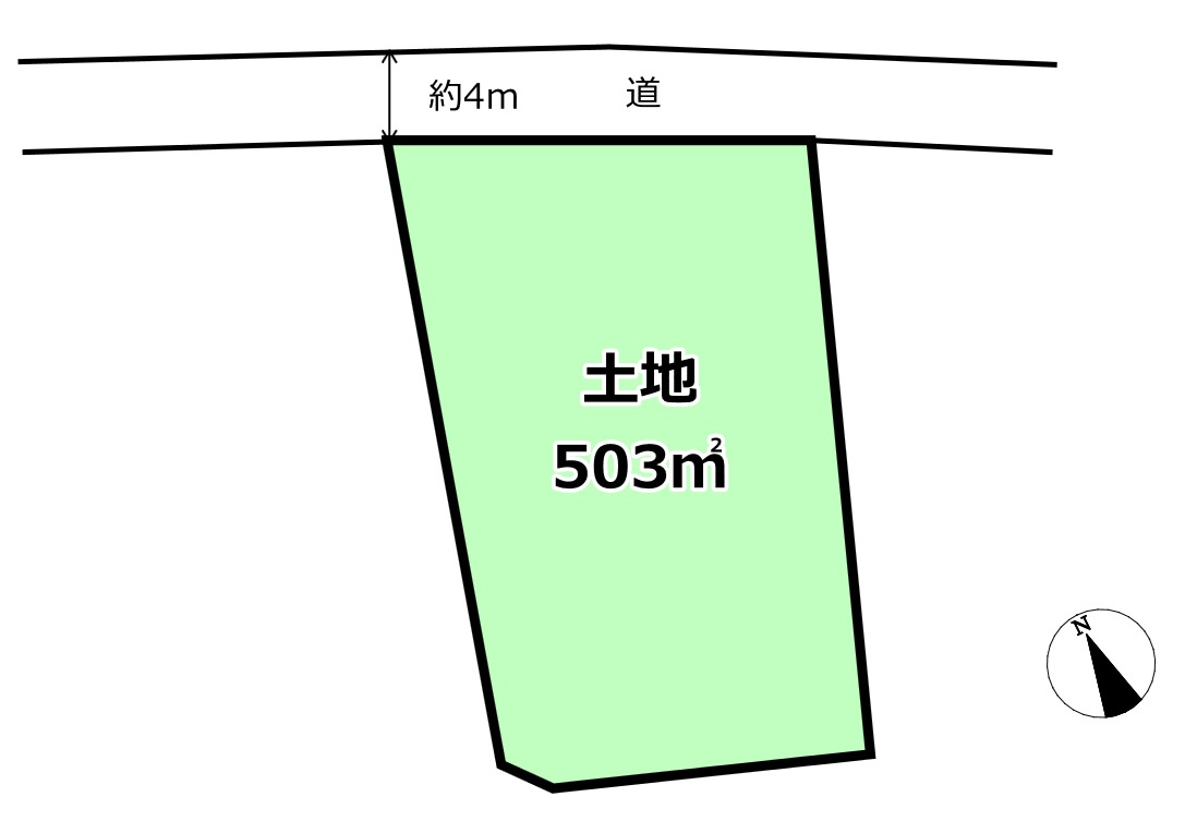 宇土市松山町の売地の土地図