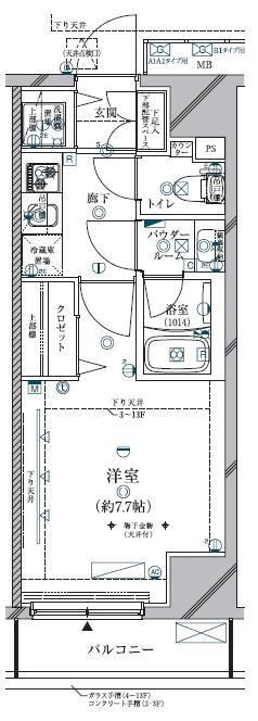 クレイシア三軒茶屋の間取り|間取りです。