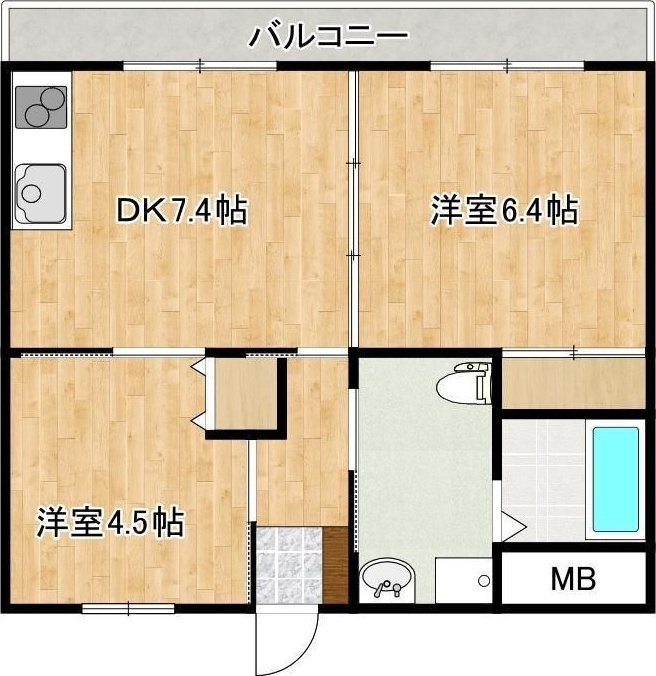 フレール水前寺の間取り