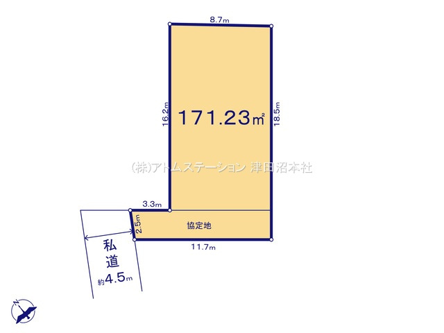 【土地図】 | アトムセレクト習志野市藤崎109　２区画１区画