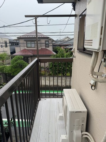 コーポ前田のバルコニー|暖かな日差しのふりそそぐバルコニー