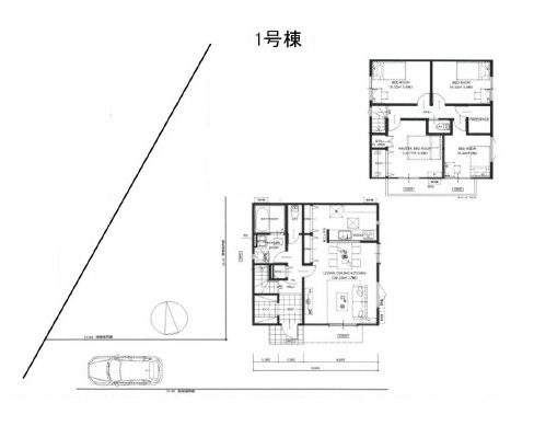 坂戸市伊豆の山町新築戸建の間取り
