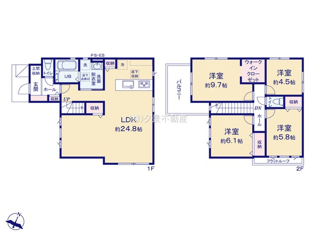 《仲介手数料無料》上尾市本町６丁目2-2新築一戸建てKEIAI GRACEの間取り