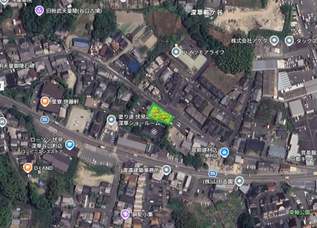 深草谷口町　4区画住宅用地の地図
